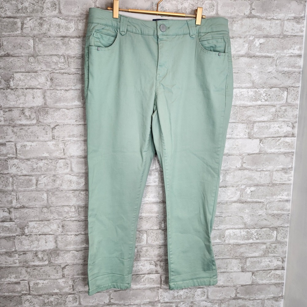 Democracy Pants Mint Light Green Ab"solution Slim Fit 16W